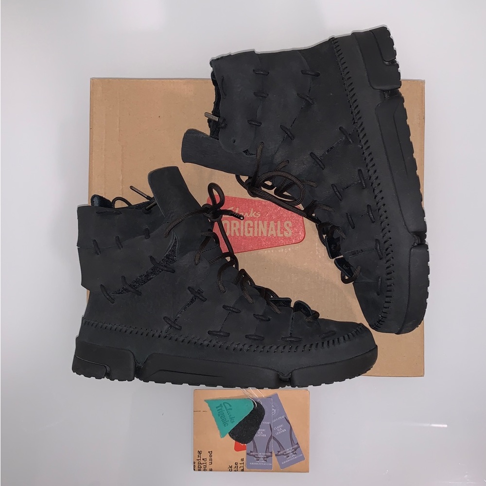 Christopher Raeburn x Clark’s leather shoes/boots with vibram soles.